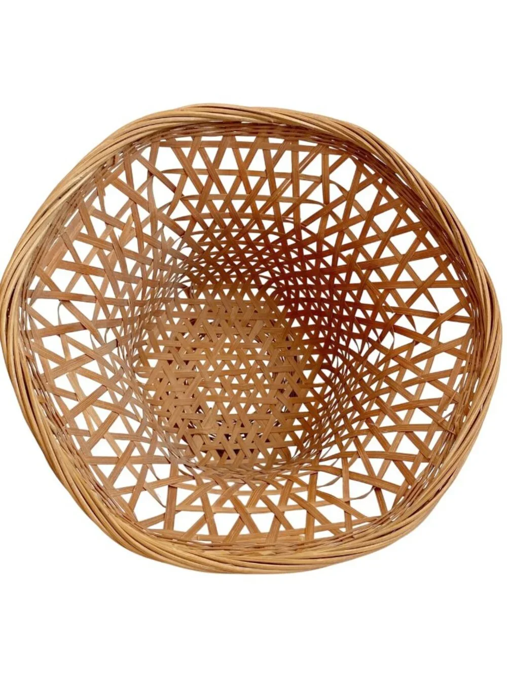 Woven Wicker Pedestal Basket – Hexagon Plant Holder